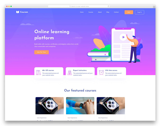 build online teaching ,schoool website with tutor,learndash, learnpress lms