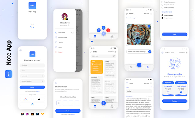 do premium mobile app UI UX design in figma for android and ios