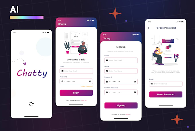 do UI UX design for mobile app in figma