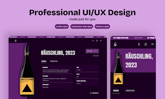 design web UI and mobile app UX on figma