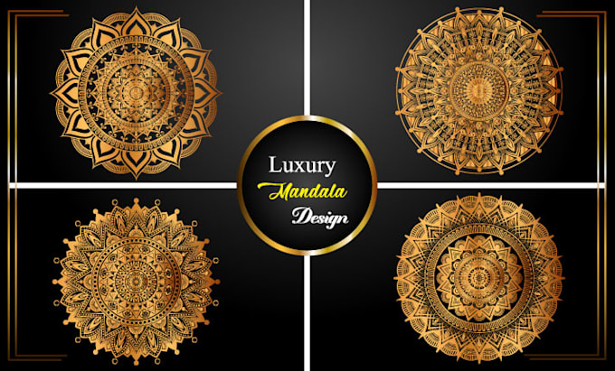 create a luxury mandala geometry logo design