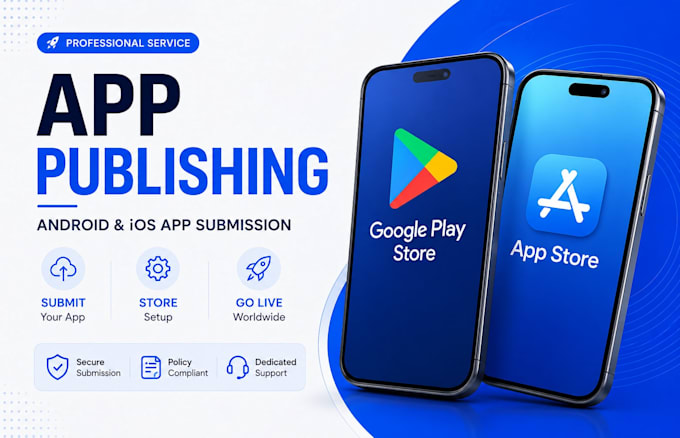 publish your app on google play store and app store
