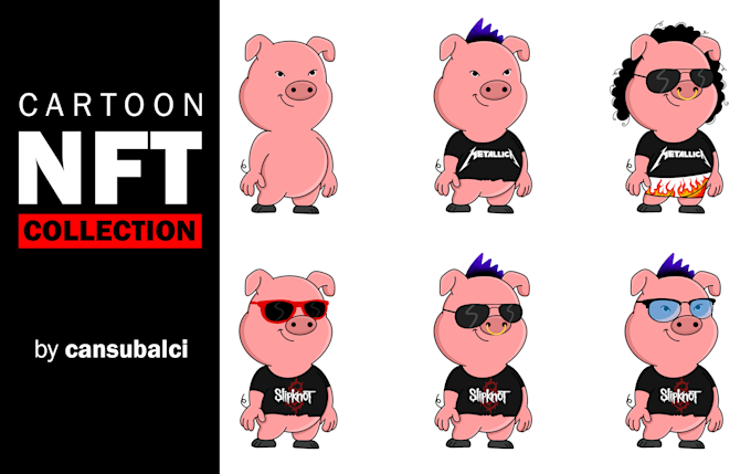 make customized cartoon characters for your nft art collection
