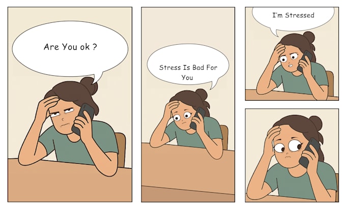 draw a custom comic strip illustration with cartoon characters for you