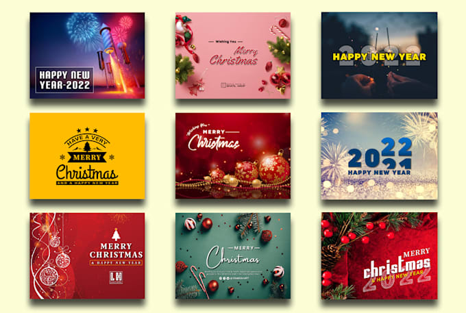 create christmas and new year banner ads post