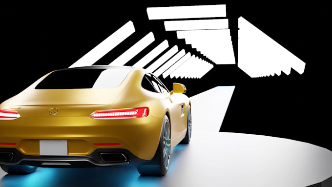 do 3d car modeling of any type with realistic render