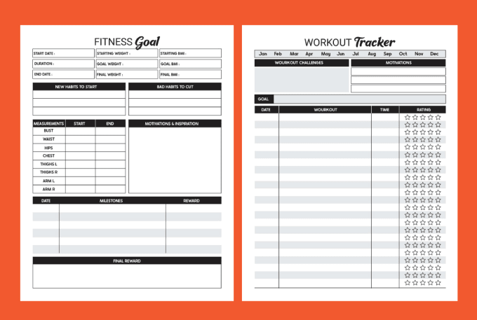 design logbook interior for KDP and print
