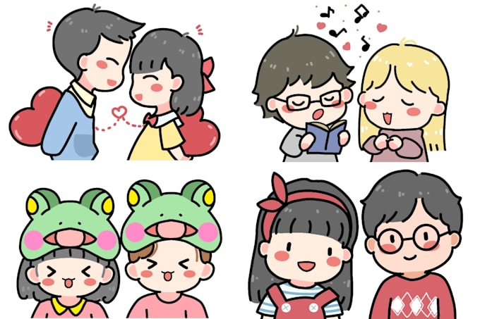 draw cute simple doodle illustration