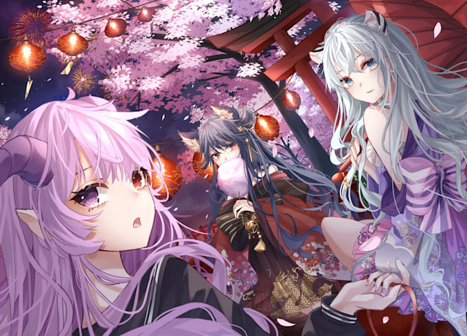 do anime art illustration and original character