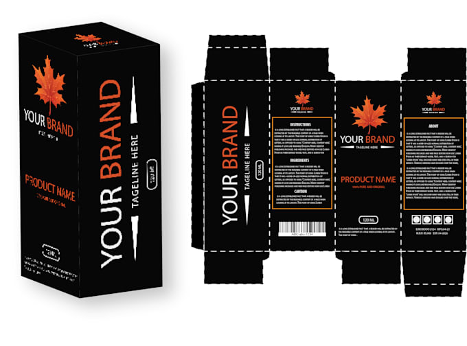 design professional packaging, tissue box with dielines