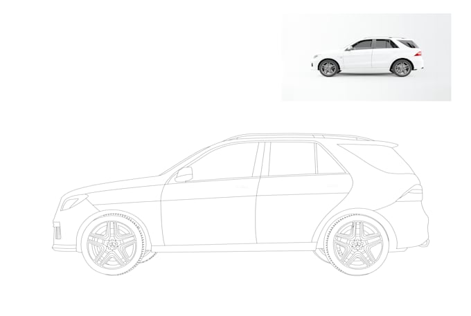 draw a detail vector line art illustrations your product