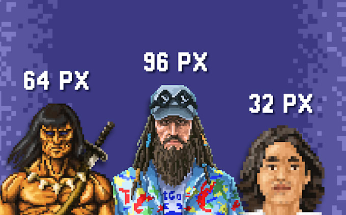 make pixel art portrait