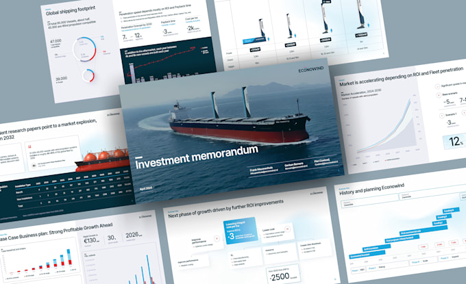 design a corporate investor ready pitch deck presentation