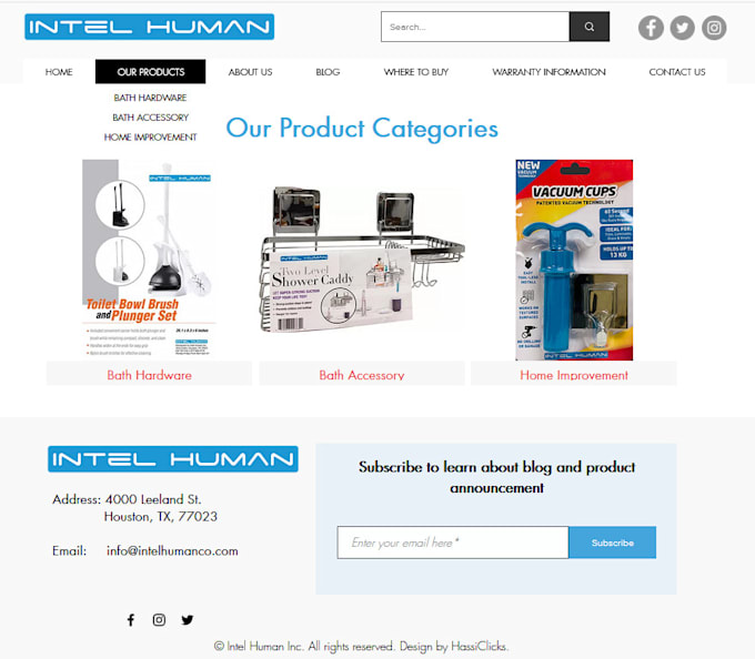 design landing page using wordpress or wix, or squarespace