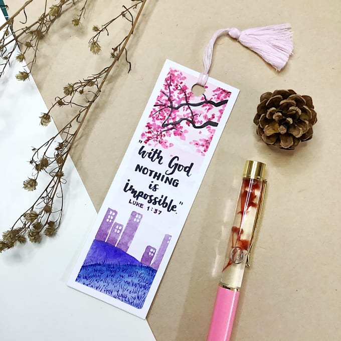 design customized bookmarks with name calligraphy