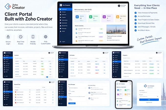 design zoho creator apps, forms, customize crm, zoho one