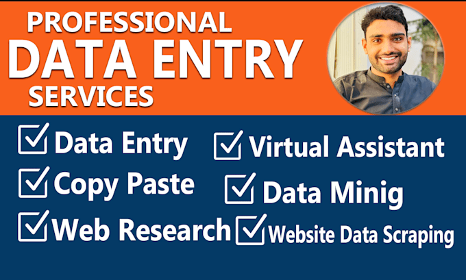 be your 4 hours virtual assistant for data entry copy paste and web scraping