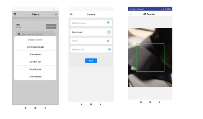 create a mobile app on point of sales with api