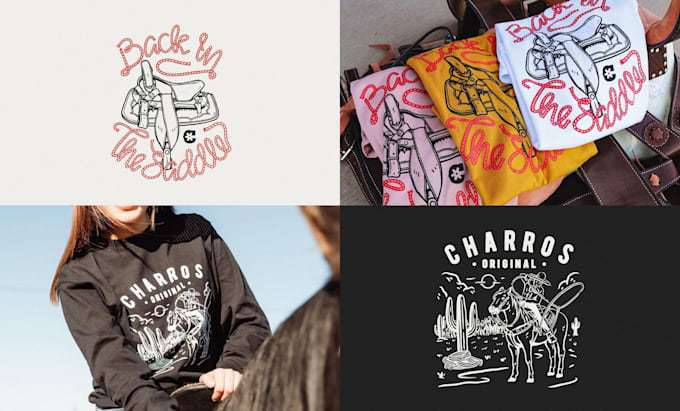 make vintage design for t shirt with western vibes
