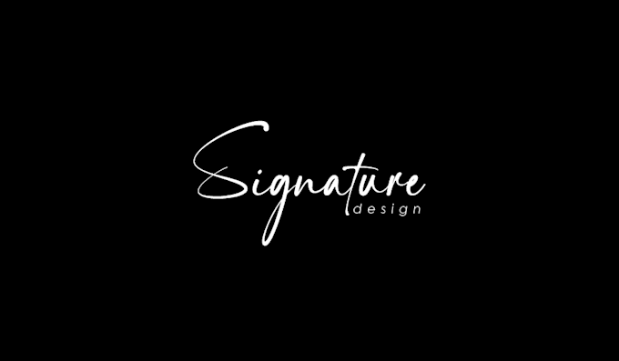 create real handwritten signature logo design