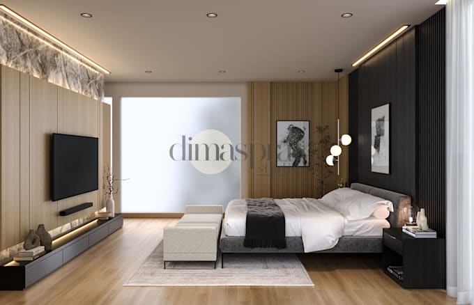 create realistic 3d render interior design