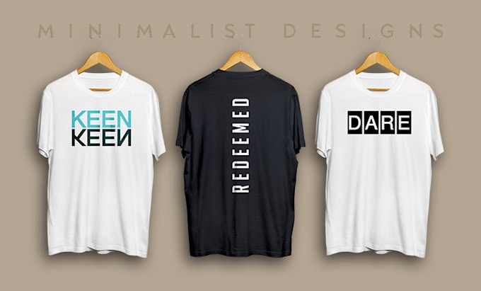 do minimalist typography t shirt design