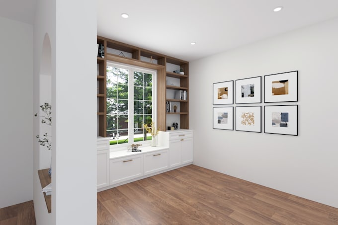 do all interior rendering, kitchen, wardrobe, cabinet design