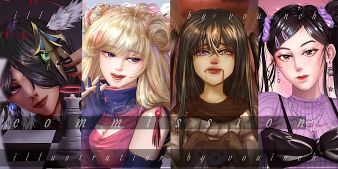 draw your oc or fanart to semirealism illustration and etc