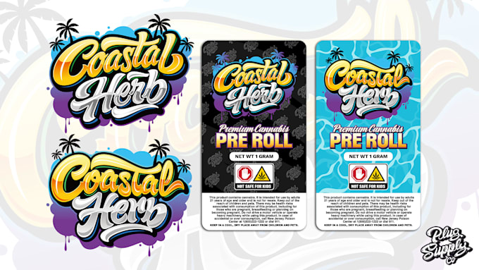 design cannabis pre roll, jars and weed product packaging