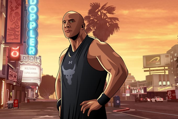 draw vector illustration gta style in 24 hours