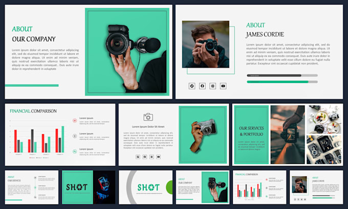 design engaging powerpoint presentation template and pitch deck