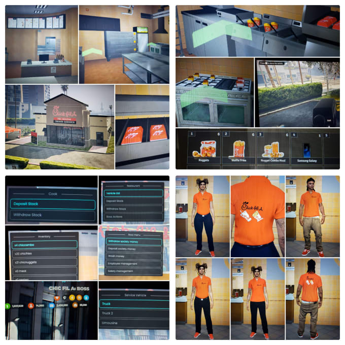 Custom restaurant job script fivem ready by Lex5mdevs Fiverr
