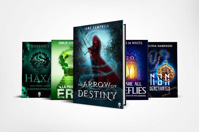 design a book cover for fantasy, scifi, horror and others