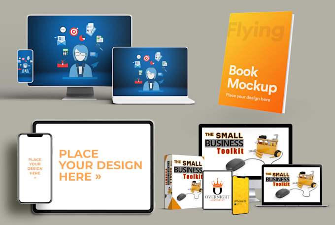 design 3d digital product cover mockup, ecover bundle, online course cover