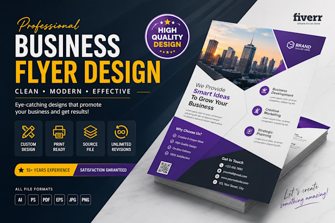 design a professional business flyer for your brand