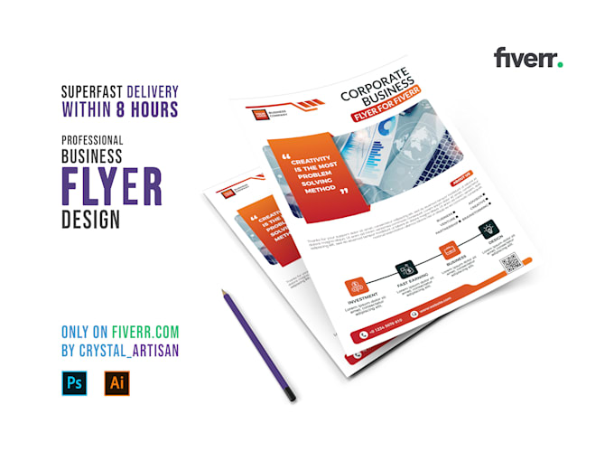 design professional business flyer, poster and brochure