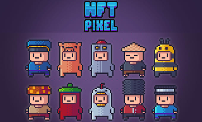 Design nft collection in pixel art style by Nagupz | Fiverr