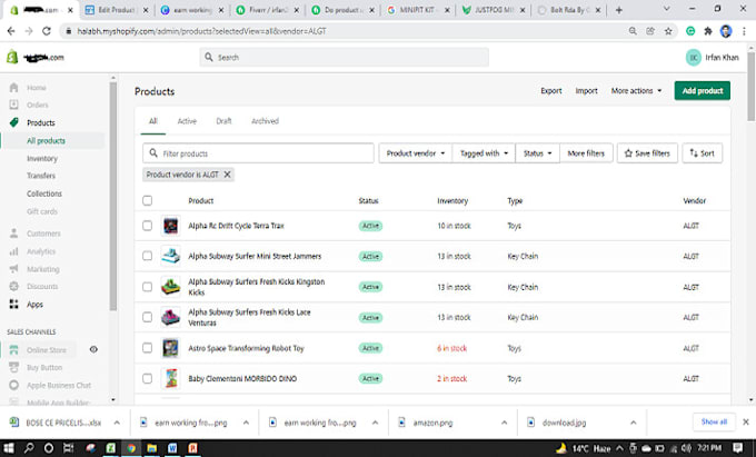upload product or add listing to shopify store