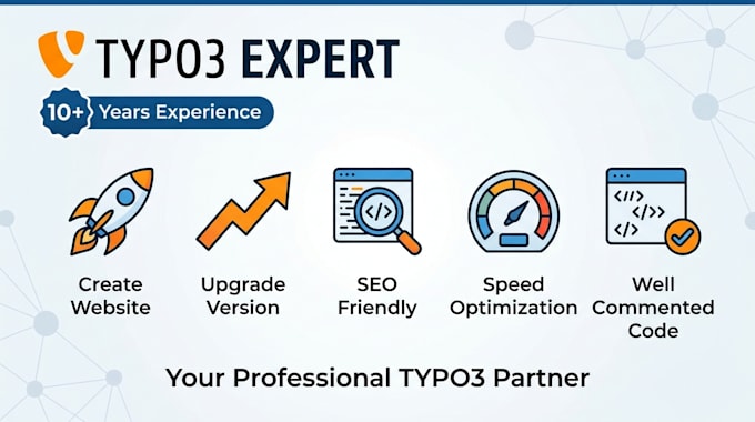 upgrade your typo3 website to the latest version up to 14, with full backup