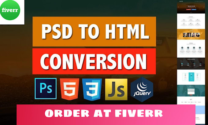 Convert psd to responsive html website by Wp_sayed | Fiverr