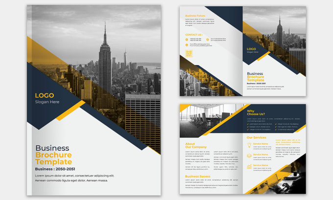 Design corporate company profile business proposal bifold and trifold ...