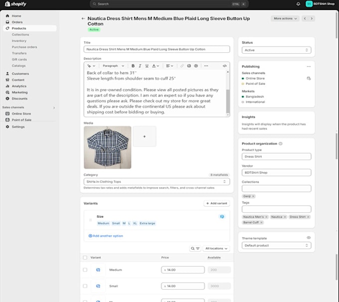 manually upload products or add products to shopify store