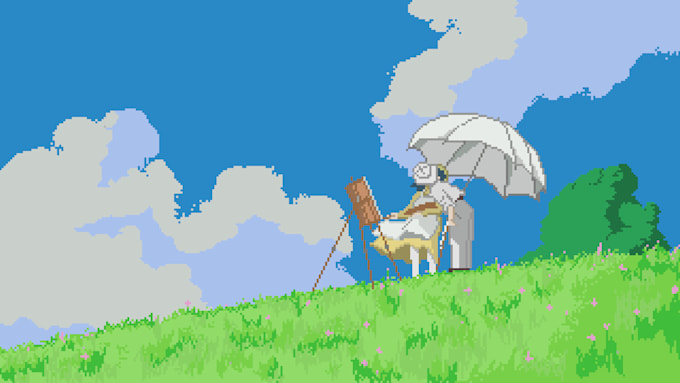 create any pixel art you like, characters, backgrounds, etc