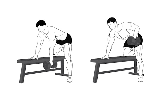 do exercise, workout, yoga, vector line art and illustration