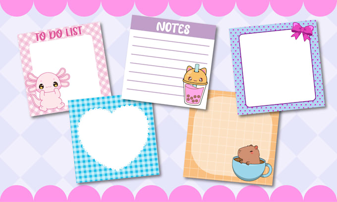 design cute stationery and planner pages for your brand