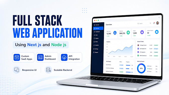 build a full stack web application using next js and node js