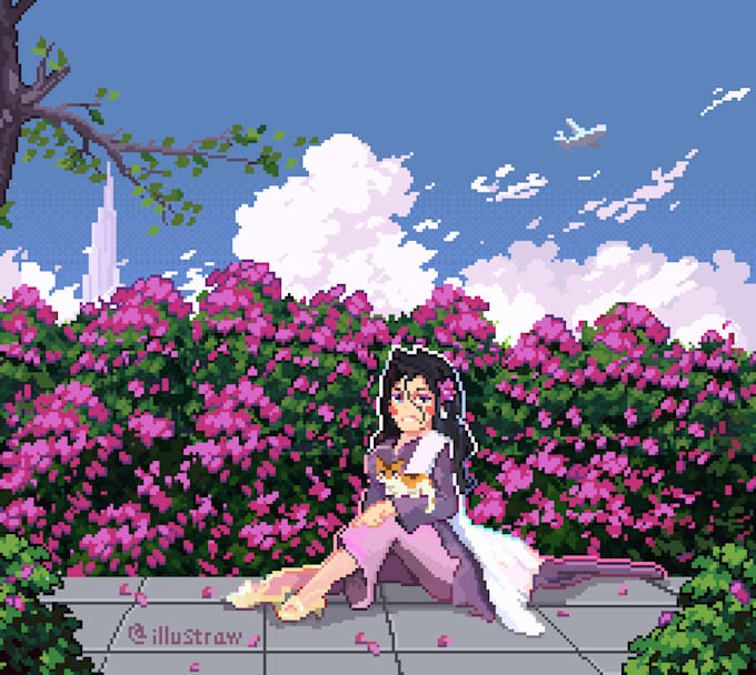 draw pixel art character, assets, bg illustrations or nfts for games