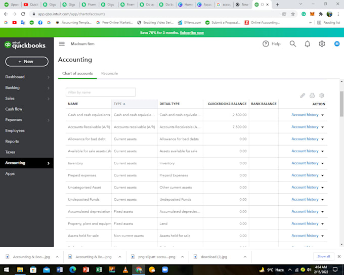 provide  bookkeeping on quickbooks, wave, xero, and excel
