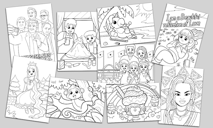draw kids activity book and coloring book