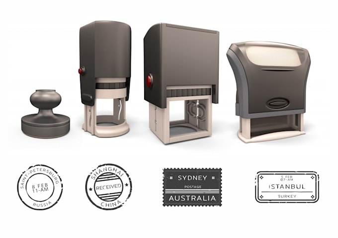 design digital stamp, digital seal, or hand rubber stamp